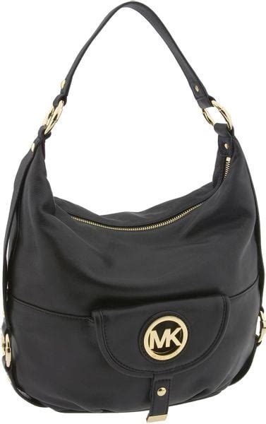 michael kors fulton logo large black shoulder bag|Michael Kors shoulder bag.